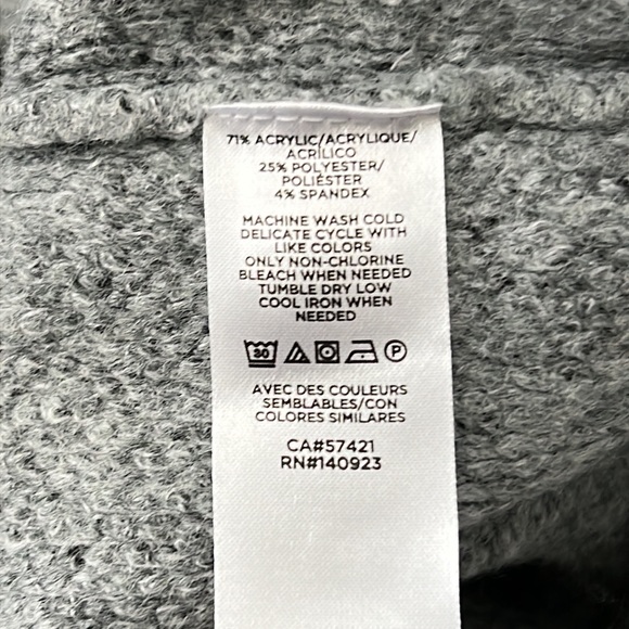 NWT LOFT Cardigan - light/med gray, button front Sz XL - Picture 4 of 4